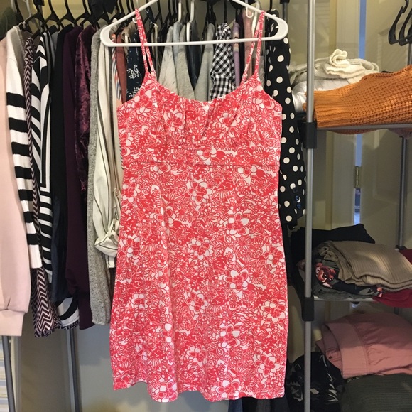 LOFT Dresses & Skirts - Pink/white patterned dress